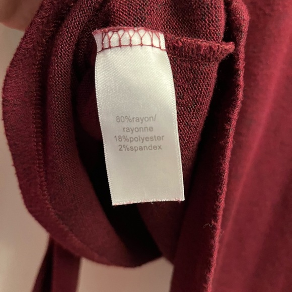 Maurice’s Burgundy Wrap Sweater Xsmall - Picture 6 of 6